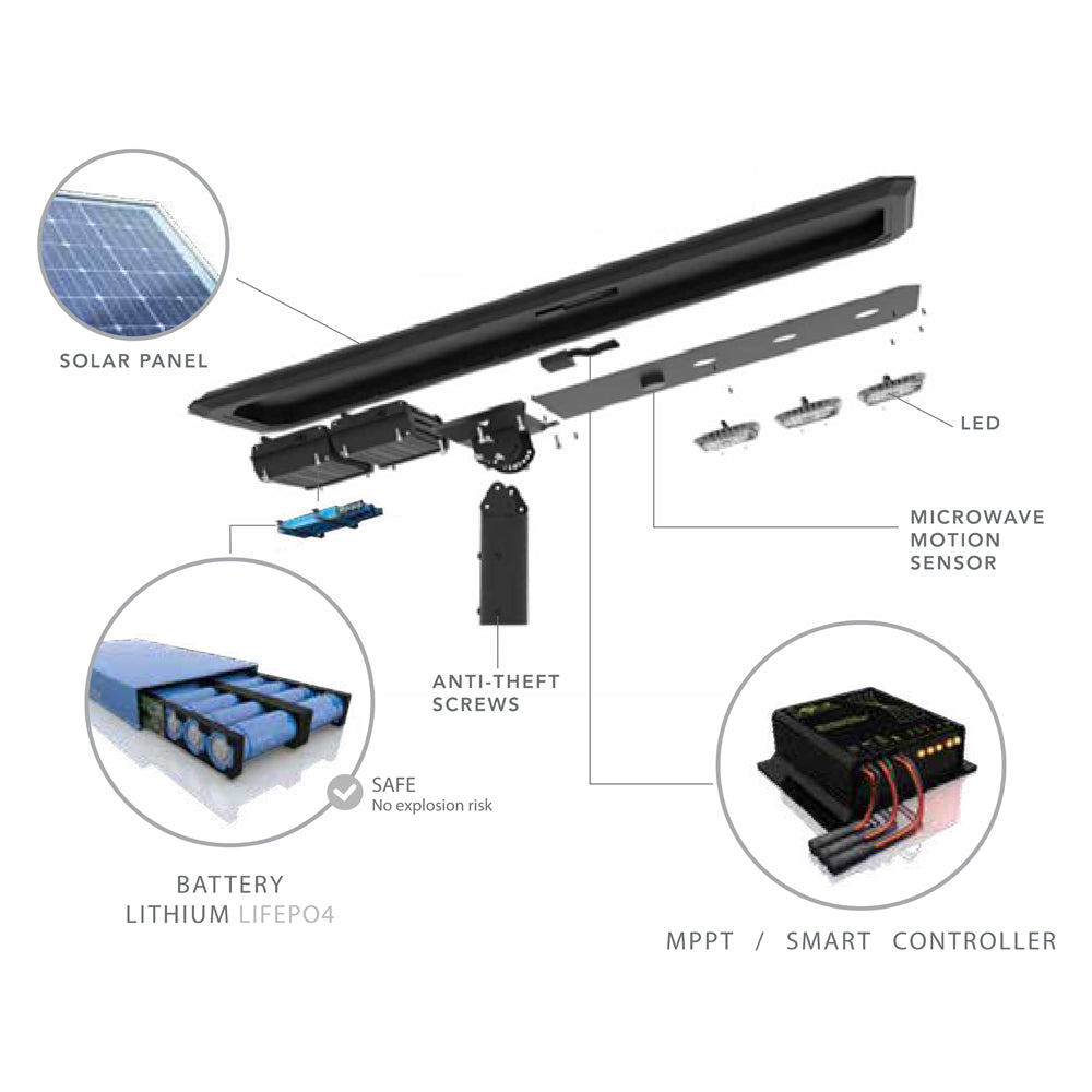 Solar All in One ECO PRO Street Light 100W