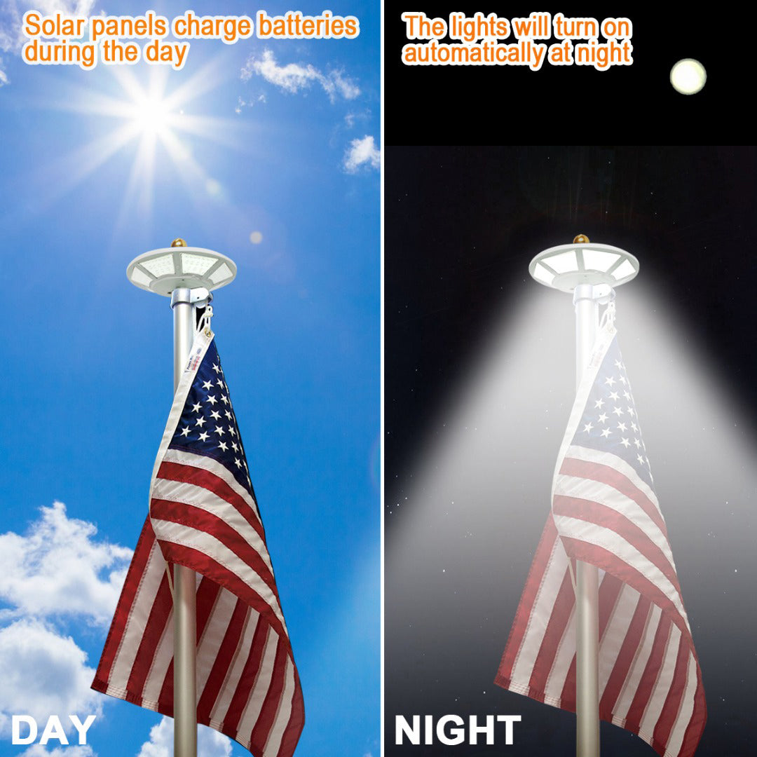 120 LED Solar Flagpole Light