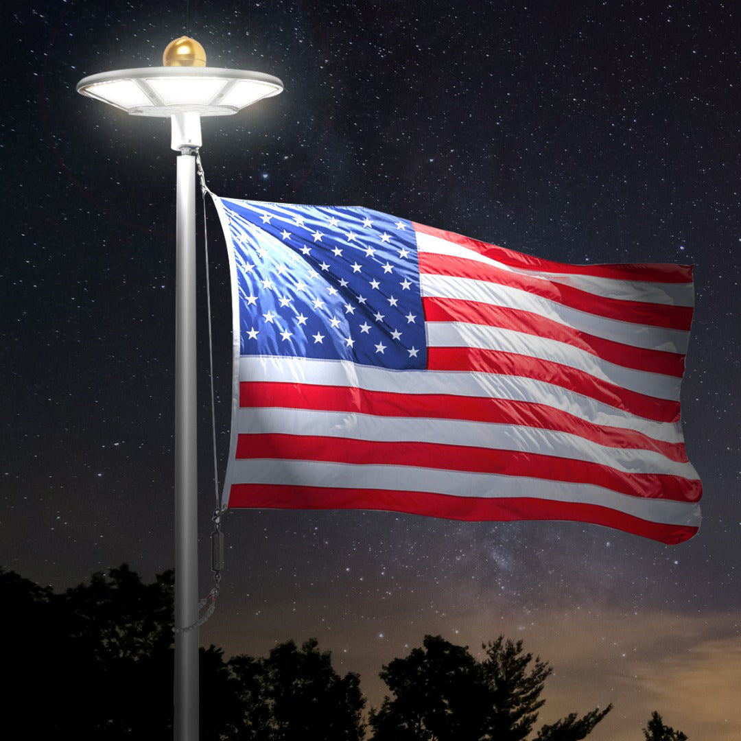 120 LED Solar Flagpole Light
