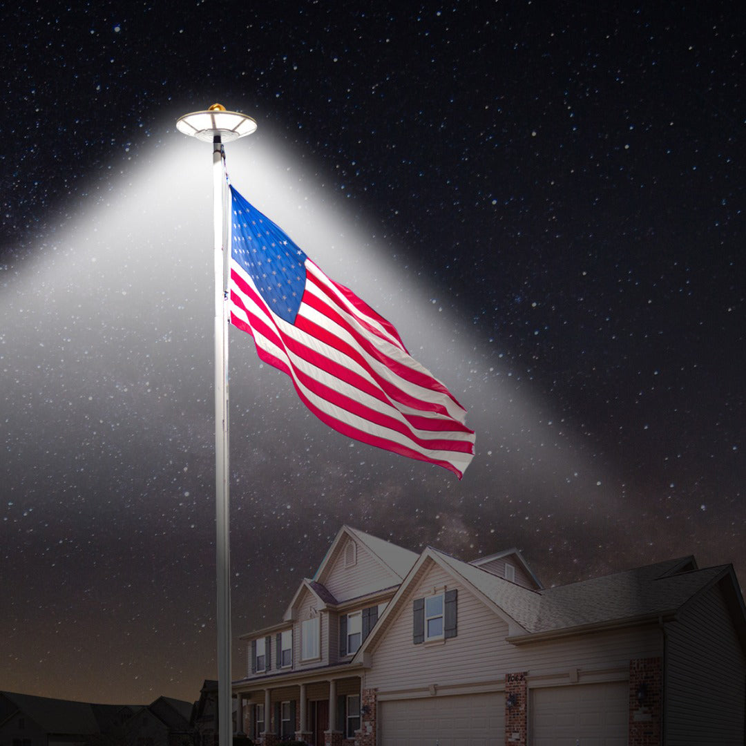120 LED Solar Flagpole Light