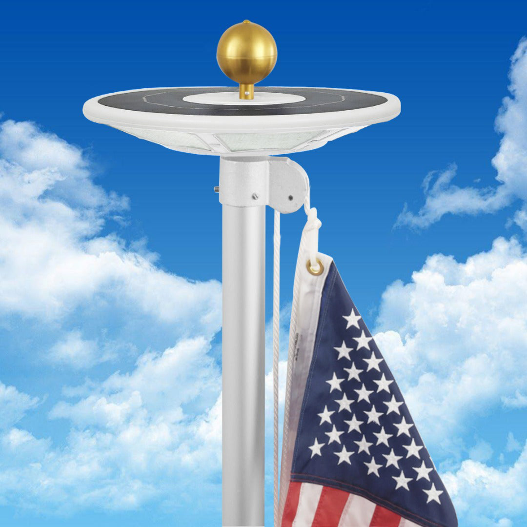 120 LED Solar Flagpole Light
