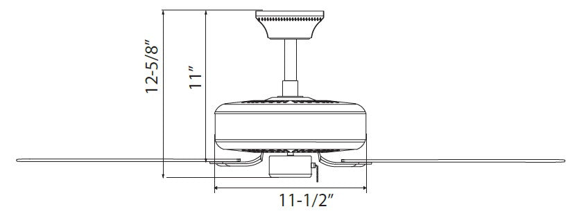 Sunset, 5-Blade, 52” Sweep, Wet Listed