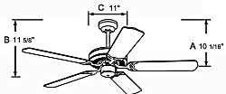Royal Star, 5-Blade, 52” Sweep Builder Fan