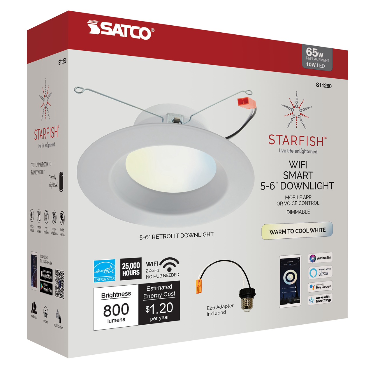 Wi-Fi 5-6" LED Tunable White Recessed Retrofit Downlight