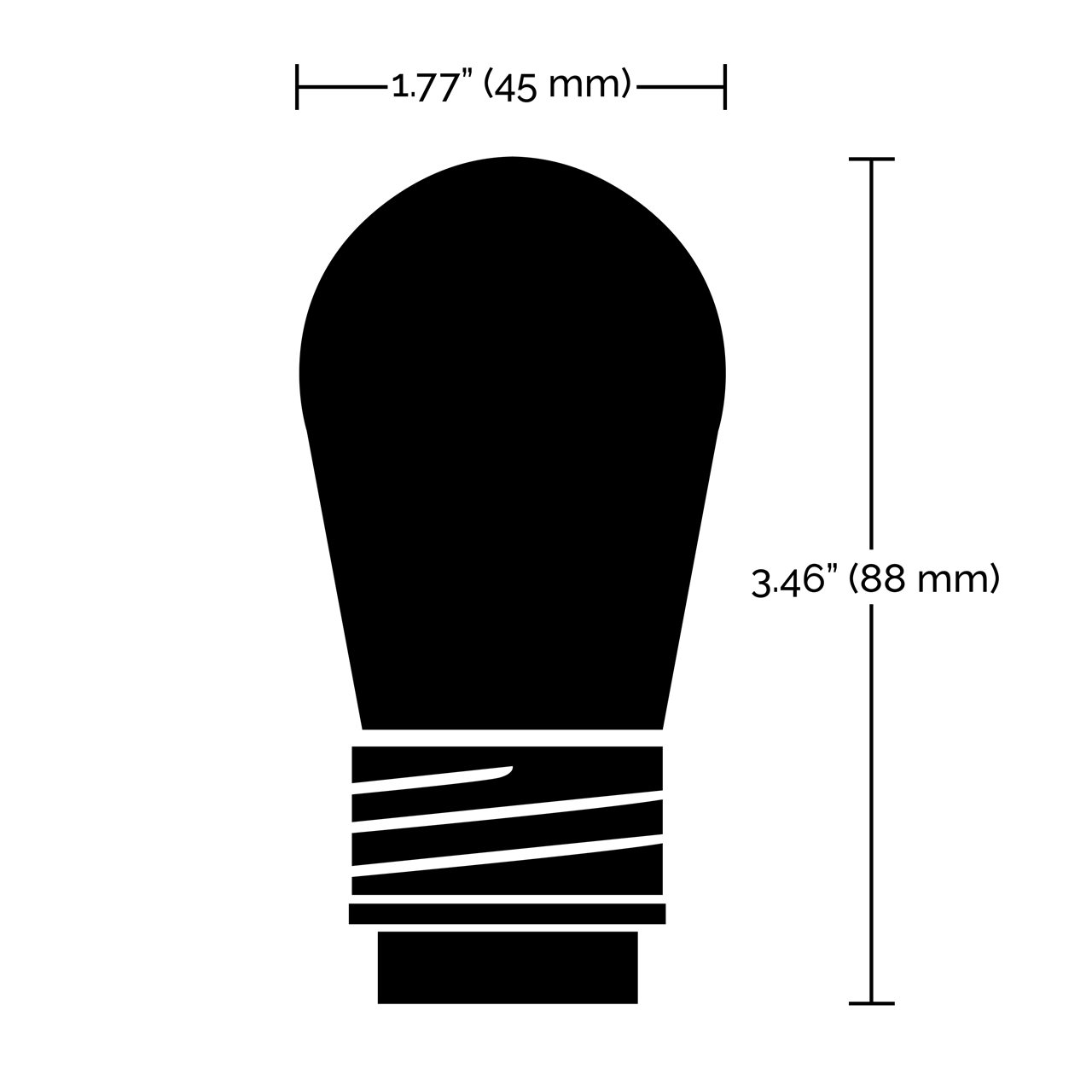 4-Pin S14 LED RGB and Warm White String Light Bulb