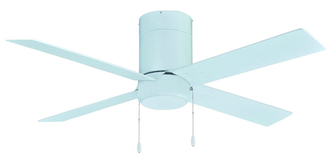 Metalis 4-Blade, 52” Sweep Hugger, Pull Chain, Integrated LED Light Kit Included