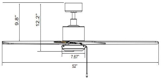 Aldea IV - 4-Blade, 52" Sweep, AC Motor, Energy Star Listed