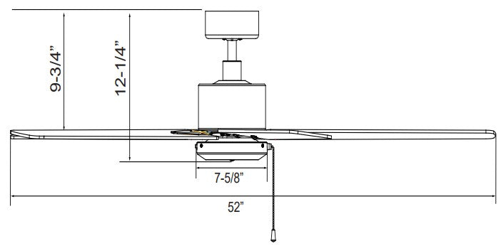 Aldea VI - 5-Blade, 52" Sweep, AC Motor, Energy Star Listed