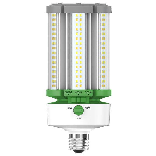 LED Corn Light, E26 Base, Multi-Wattage Up to 36W, Multi-CCT