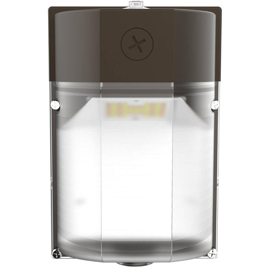 LED Mini Wall Pack, Multi Wattage Up to 25W, Multi CCT, Frosted Lens