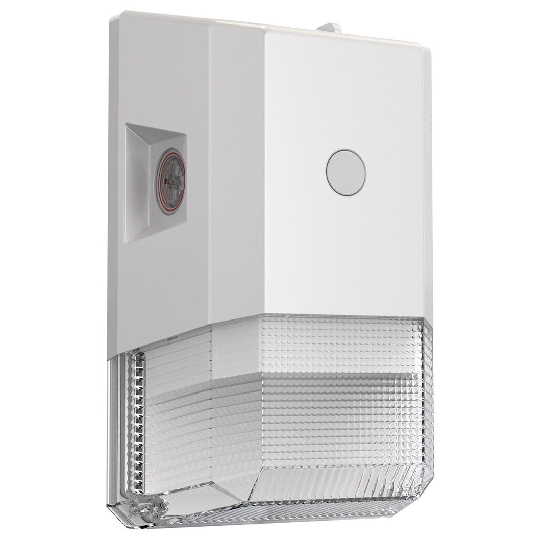 Mini Wall Pack Multi Up To 25W, Multi CCT, Frosted Lens, Built-In EM, New Version, White Finish