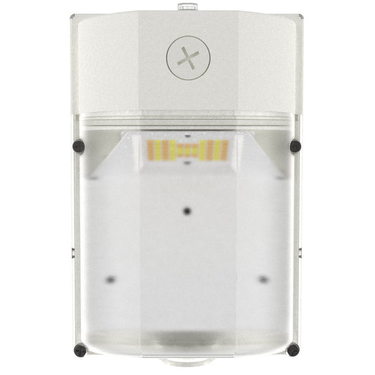 Mini Wall Pack, Multi Wattage Up to /25W, Multi CCT, Frosted Lens, White