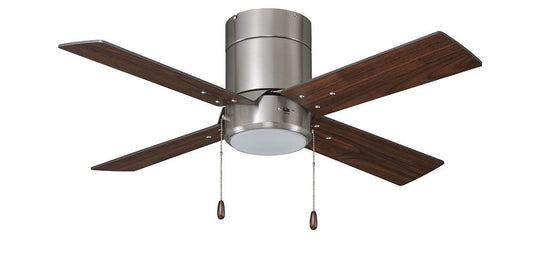 Metalis 4-Blade, 52” Sweep Hugger, Pull Chain, Integrated LED Light Kit Included