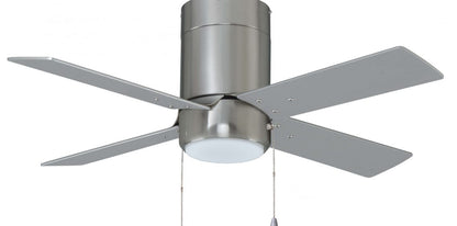 Metalis 4-Blade, 42” Sweep Hugger, Pull Chain, Integrated LED Light Kit Included