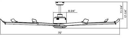 Arctic 7-Blade, 70” Sweep, Energy Star 4.0, Wet Listed