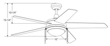 Load image into Gallery viewer, Mirage - 5-Blade, 52&quot; Sweep, Integrated LED Light Kit Included
