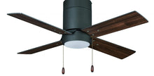 Load image into Gallery viewer, Metalis 4-Blade, 52” Sweep Hugger, Pull Chain, Integrated LED Light Kit Included
