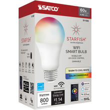 Load image into Gallery viewer, Wi-Fi 9.5W LED A19 RGB and Tunable White Smart Bulb
