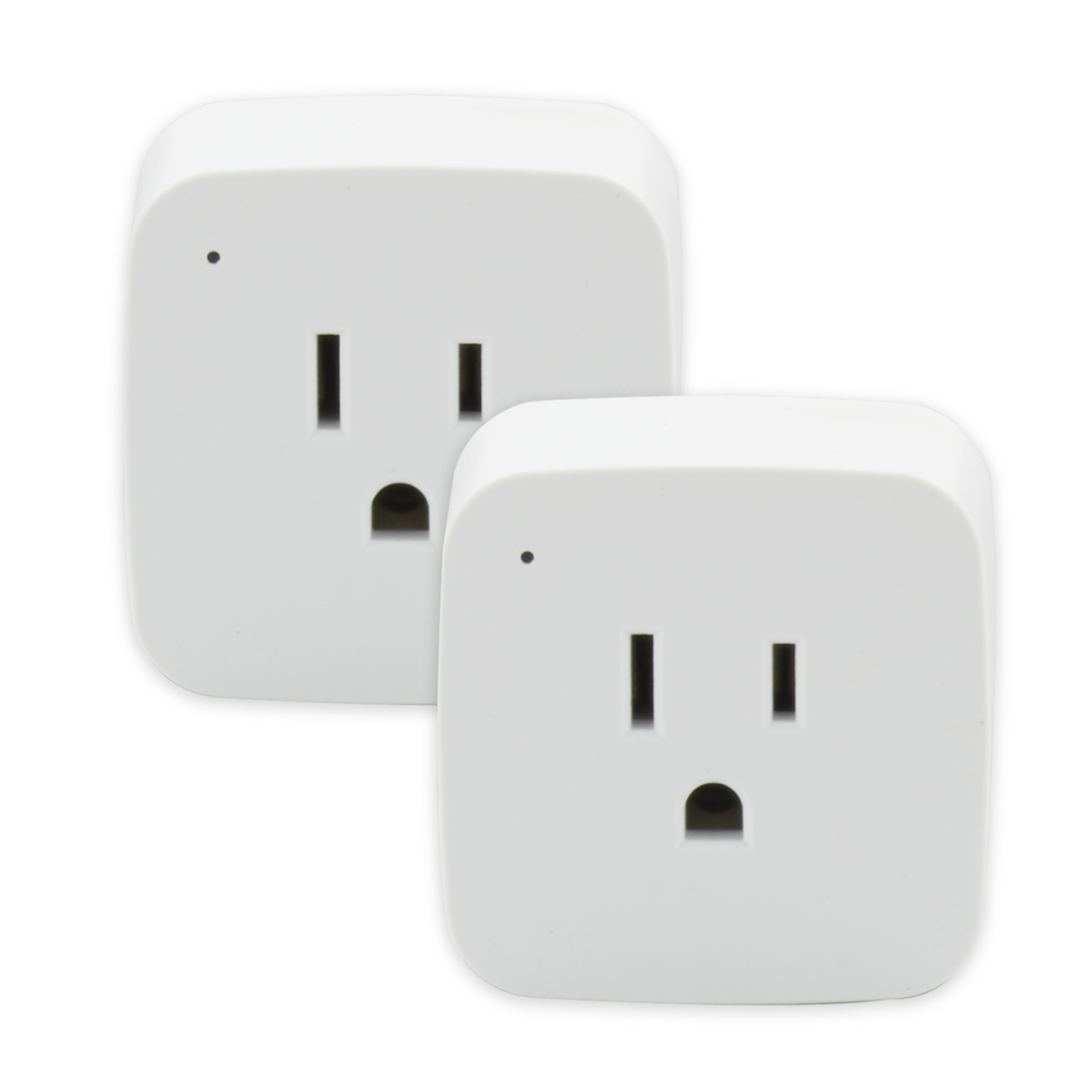 Wi-Fi 10A Mini Square On-Off Outlet 2 Pack