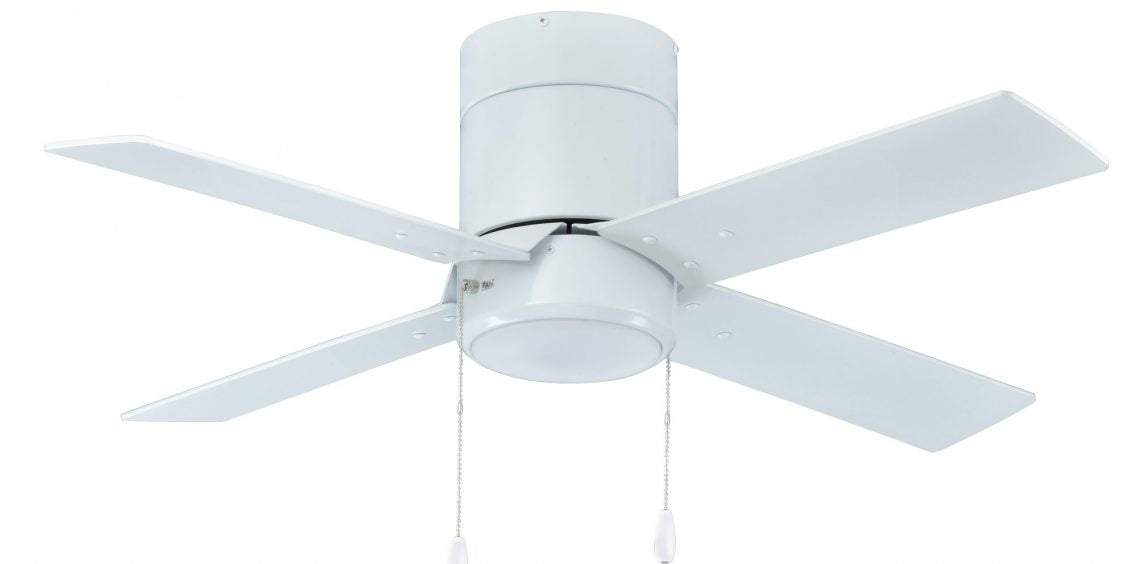 Metalis 4-Blade, 42” Sweep Hugger, Pull Chain, Integrated LED Light Kit Included