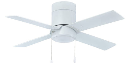 Metalis 4-Blade, 42” Sweep Hugger, Pull Chain, Integrated LED Light Kit Included