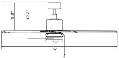 Aldea IV - 4-Blade, 52" Sweep, AC Motor, Energy Star Listed