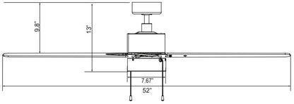 Aldea IV - 4-Blade, 52" Sweep, AC Motor, Energy Star Listed