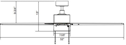 Aldea VI - 5-Blade, 52” Sweep, AC Motor, Energy Star Listed