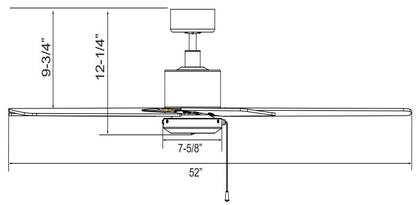 Aldea VI - 5-Blade, 52" Sweep, AC Motor, Energy Star Listed